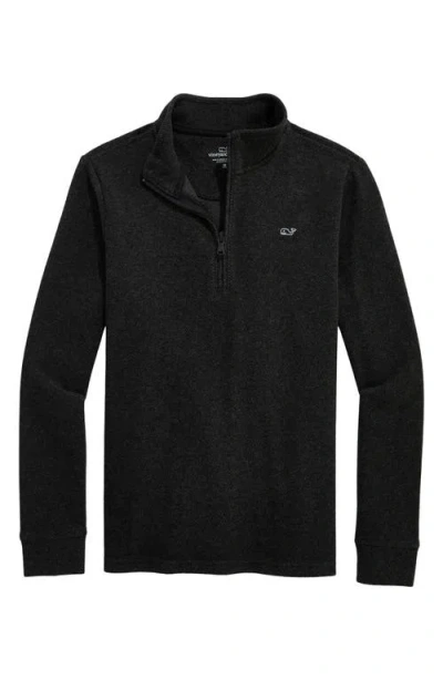 Vineyard Vines Kids' Calmwater Quarter Zip Pullover In Black