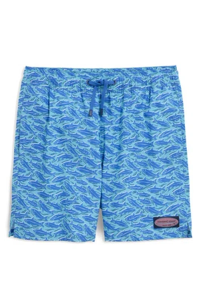 VINEYARD VINES VINEYARD VINES KIDS' CHAPPY BEACH PRINT SWIM TRUNKS
