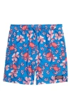 Vineyard Vines Kids' Chappy Print Swim Trunks In Turqs