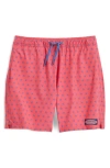 Vineyard Vines Kids' Chappy Crab Print Swim Trunks In Starfish Jetty Red