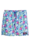 Vineyard Vines Kids' Chappy Print Swim Trunks In Blue