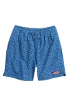 Vineyard Vines Kids' Chappy Beach Print Swim Trunks In Seaplane Moonshine