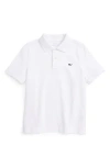 Vineyard Vines Boys' Classic Pique Polo Shirt - Little Kid, Big Kid In White Cap
