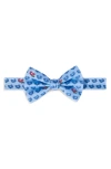 Vineyard Vines Kids' Crabs Print Silk Bow Tie In Blue