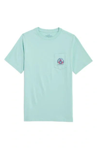Vineyard Vines Kids' Crushing Lobster Pocket Graphic T-shirt In Blue