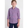 Vineyard Vines Kids' Duval Check Button-down Shirt In Blue