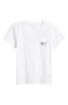 Vineyard Vines Kids' Flag Whale Pocket T-shirt In White