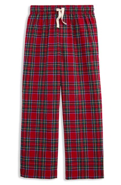 Vineyard Vines Kids' Flannel Lounge Pants In Red Velvet Tartan