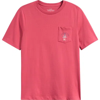 Vineyard Vines Kids' Football Locker Room Graphic T-shirt In Red