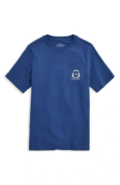 Vineyard Vines Kids' Fourth Of Jaw-ly Pocket Graphic T-shirt In Animal Print