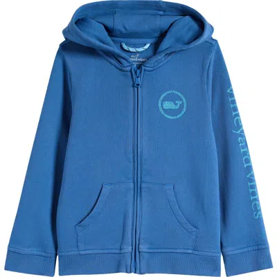 Vineyard Vines Kids' French Terry Zip Hoodie In Blue Wave