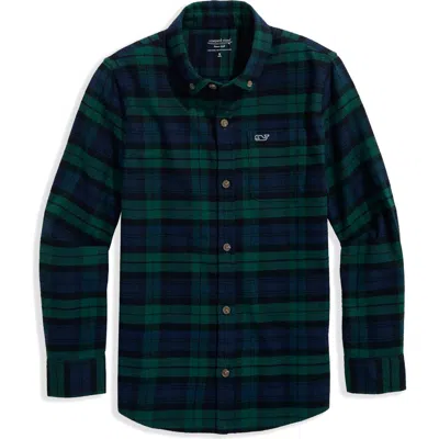 VINEYARD VINES VINEYARD VINES KIDS' FROSTPINE PLAID STRETCH COTTON FLANNEL BUTTON-DOWN SHIRT