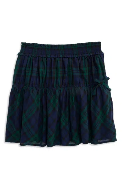 Vineyard Vines Kids' Gemma Bow Skirt In Jet Black Blackwatch