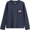 Vineyard Vines Kids' Ghost Pups Long Sleeve Cotton Graphic T-shirt In Blue