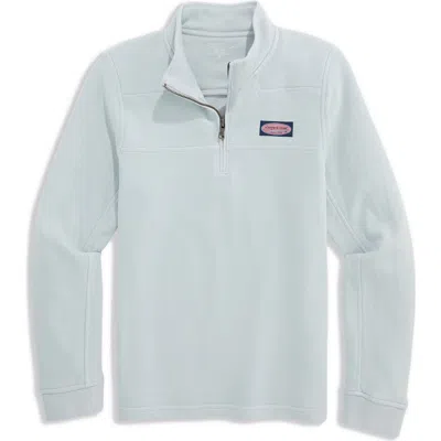 Vineyard Vines Kids' Half Zip Sweatshirt In Shell Grey