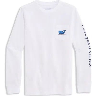 Vineyard Vines Kids' Hanukkah Whale Graphic Long Sleeve T-shirt In White Cap