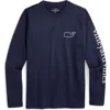 Vineyard Vines Kids' Harbor Long Sleeve Rashguard In Blue