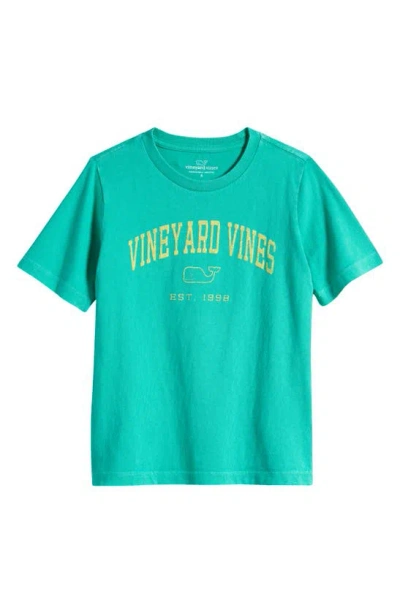 Vineyard Vines Kids' Heritage Wash Cotton Graphic T-shirt In Gumdrop