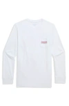 Vineyard Vines Kids' Holiday Pups Long Sleeve Cotton Graphic T-shirt In White