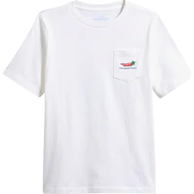 Vineyard Vines Kids' Hot Chili Dog Cotton T-shirt In White