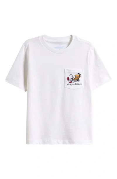 Vineyard Vines Kids' Hot 'n' Fresh Pocket Graphic T-shirt In White Cap