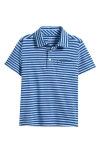 Vineyard Vines Kids' Island Stripe Pocket Polo In Blue