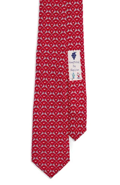 Vineyard Vines Kids' Lacrosse Sticks Silk Tie In Red