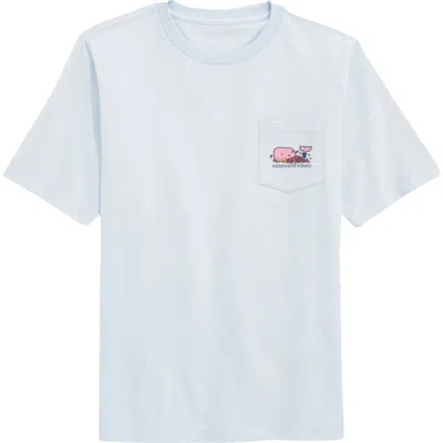VINEYARD VINES VINEYARD VINES KIDS' LEAF PILE WHALE POCKET GRAPHIC T-SHIRT