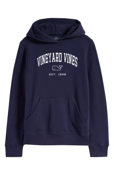 Vineyard Vines Kids' Logo Graphic Hoodie In Nautical Navy