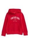 Vineyard Vines Kids' Logo Graphic Hoodie In Red Velvet
