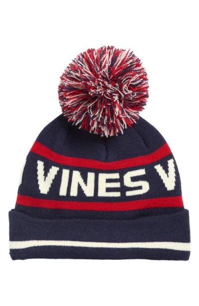 Vineyard Vines Kids' Logo Pom Beanie In Blue