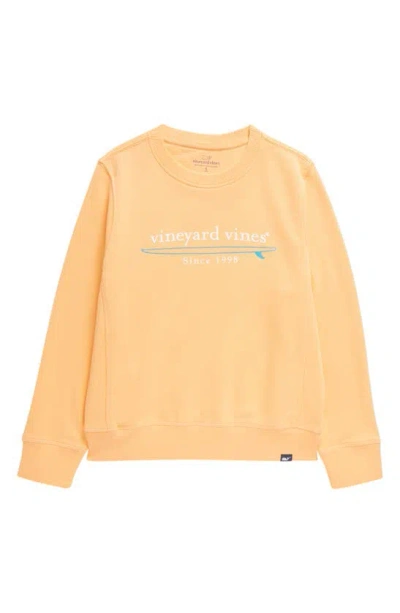 Vineyard Vines Kids' Logo Sweatshirt In Light Neon