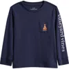 Vineyard Vines Kids' Merry Crustmas Graphic T-shirt In Blue