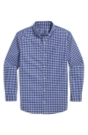 Vineyard Vines Kids' On-the-go Brrrº Gingham Button-down Shirt In Blue