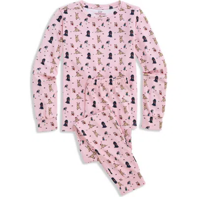 Vineyard Vines Kids' Pima Cotton Fitted Two-piece Pajamas In Merry Furry Friends