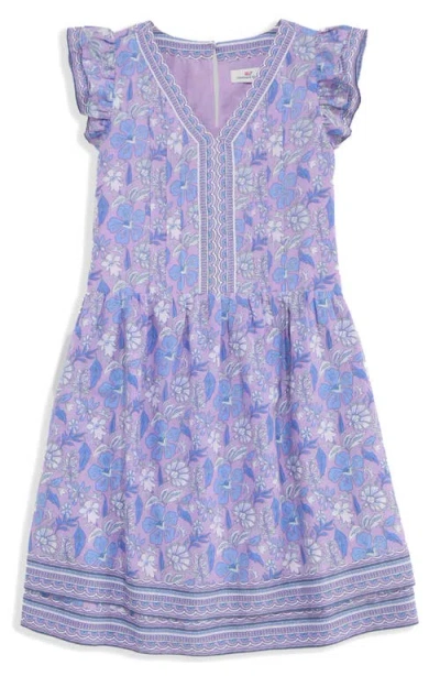 Vineyard Vines Kids' Pintuck Dress In Purple