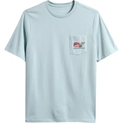 Vineyard Vines Kids' Pirate Whale Pocket Cotton Graphic T-shirt In Blue