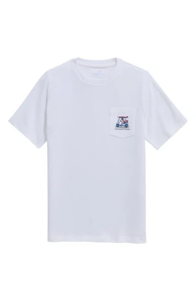 Vineyard Vines Kids' Pointer Golf Cart Cotton Graphic T-shirt In White