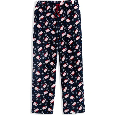 Vineyard Vines Kids' Print Fleece Sleep Pants In Blue