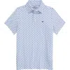 Vineyard Vines Kids' Print Polo In White