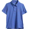 Vineyard Vines Kids' Print Polo In Blue