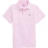 Vineyard Vines Kids' Print Polo In Pink