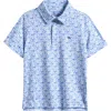 Vineyard Vines Kids' Print Polo In Blue