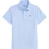 Vineyard Vines Kids' Bradley Stripe Stretch Polo In Blue