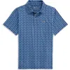 Vineyard Vines Kids' Print Polo In Blue