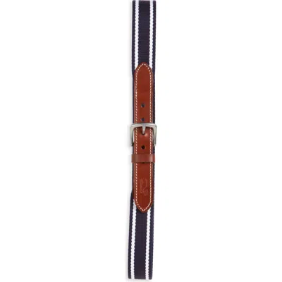 Vineyard Vines Kids' Sailor's Stripe Belt In Nautical Navy