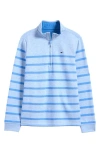 Vineyard Vines Boys' Breton Stripe Quarter Zip Sweater - Little Kid, Big Kid In Jake Blue