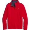 Vineyard Vines Kids' Saltwater Quater Zip Pullover In Red