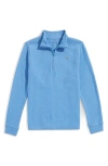 Vineyard Vines Kids' Saltwater Stripe Quarter Zip Sweatshirt In Blue
