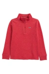 Vineyard Vines Boys' Boathouse Quarter Zip Sweater - Little Kid, Big Kid In Red Velvet